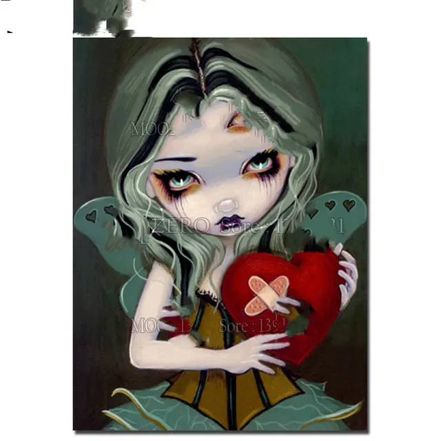 Diy Diamond Painting Cartoon Girl Full Square Round Diamond Embroidered - Shop at LoveMi