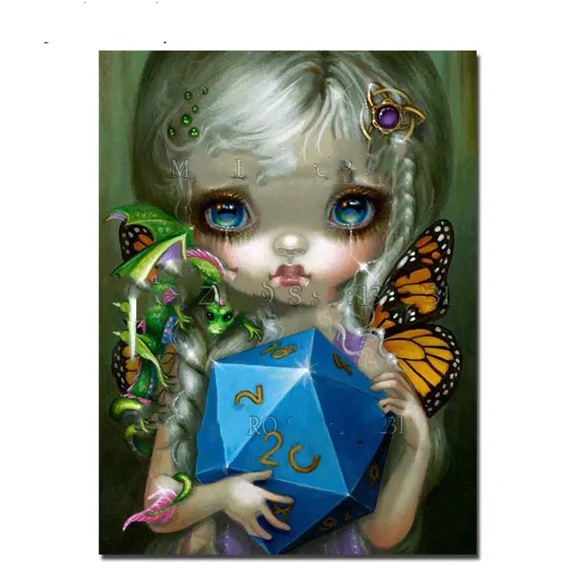 Diy Diamond Painting Cartoon Girl Full Square Round Diamond Embroidered - Shop at LoveMi