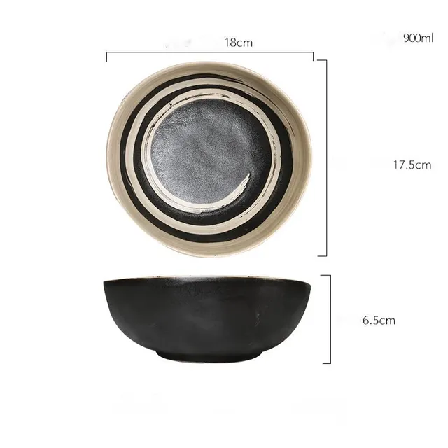 Household Personality Ramen Bowl Black - Shop at LoveMi