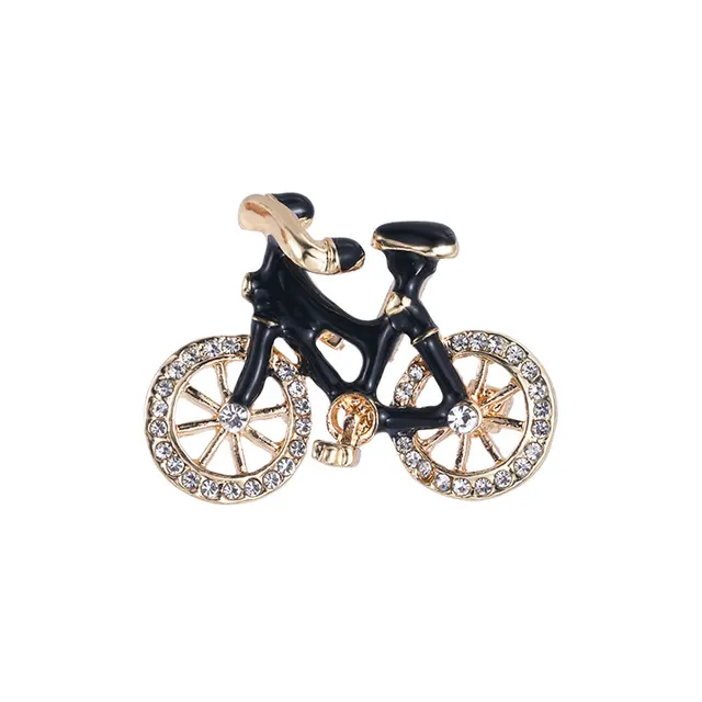 Creative Bicycle Brooch Collar Pin Brooch Dripping Oil Black - Shop at LoveMi