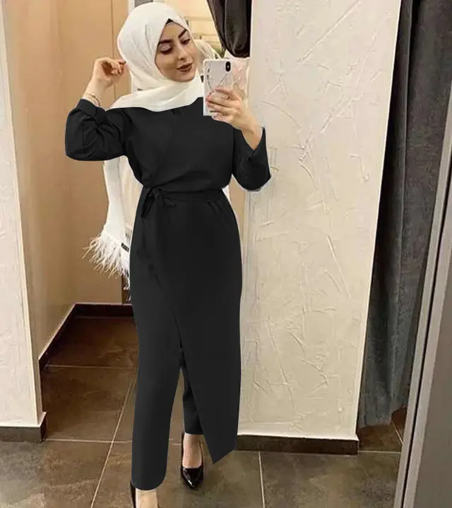 Solid Color Long Waist Jumpsuit Black - Shop at LoveMi