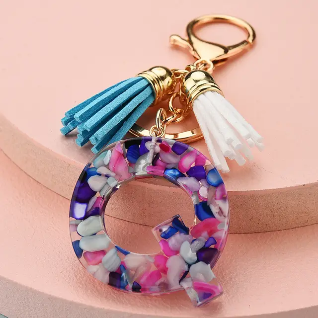 Symphony Letter Keychain Personalized Schoolbag Pendant Q - Shop at LoveMi