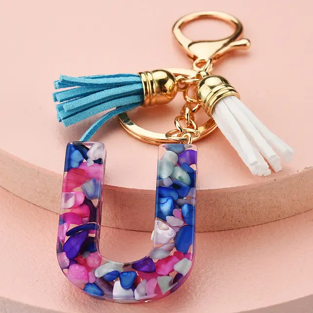 Symphony Letter Keychain Personalized Schoolbag Pendant U - Shop at LoveMi