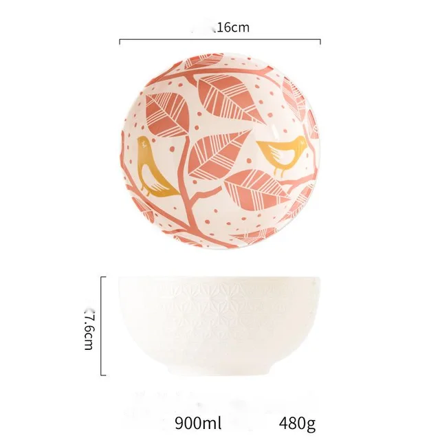 Japanese style creative embossed underglaze ceramic tableware F - Shop at LoveMi