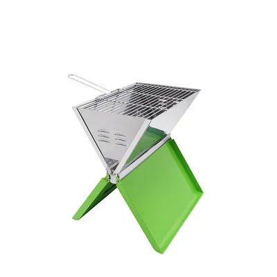 Notebook Barbecue Grill Multi user Outdoor Folding Barbecue Grill Green - Shop at LoveMi