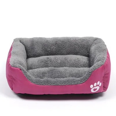 Dog Kennel Four Seasons Universal Footprint Cotton Wool Pet Kennel Candy Color Square Kennel Mats Universal Cross Border Supply For Large, Medium A... Rose Red - Shop at LoveMi
