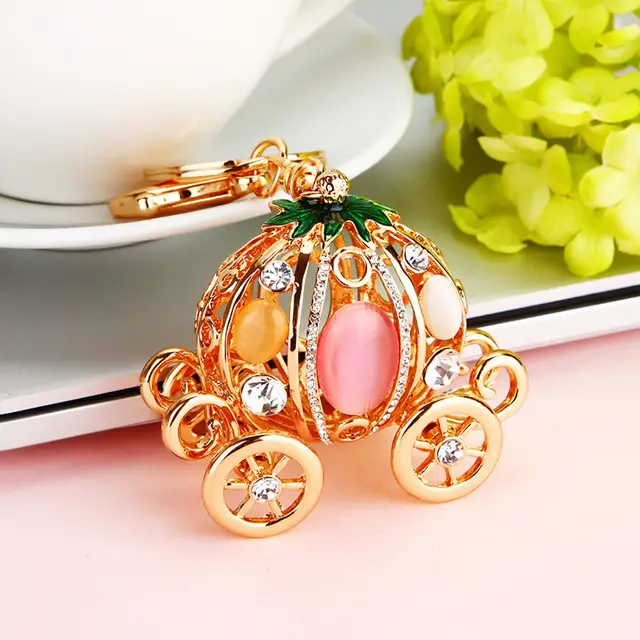 Creative Opal Car Keychain Pendant Novelty Pumpkin Car Cute Pendant Accessory Key Chain Foreign Trade - Shop at LoveMi
