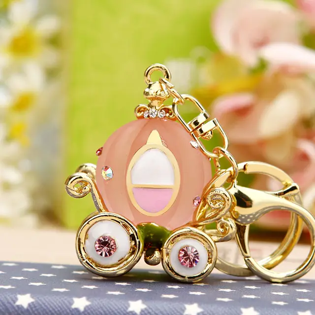 Creative Opal Car Keychain Pendant Novelty Pumpkin Car Cute Pendant Accessory Key Chain Foreign Trade - Shop at LoveMi