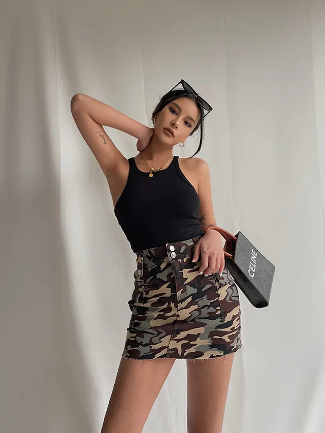 High Quality Camouflage Bag Hip Skirt Europe And America Show Leg Length, Wild High Waist Short Skirt, New Summer Camouflage - Shop at LoveMi
