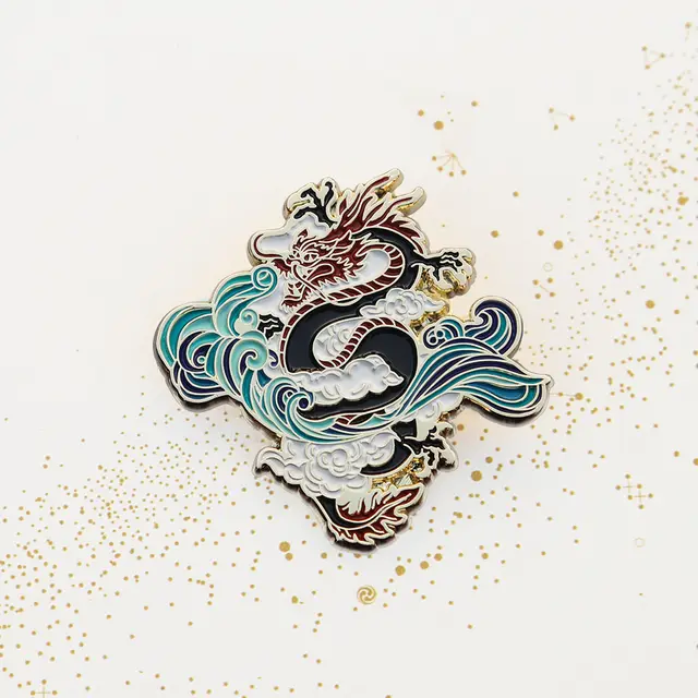 Ride The Wind And Waves Original National Wind Commemorative Brooch Creative Metal Badge Gift As Shown - Shop at LoveMi
