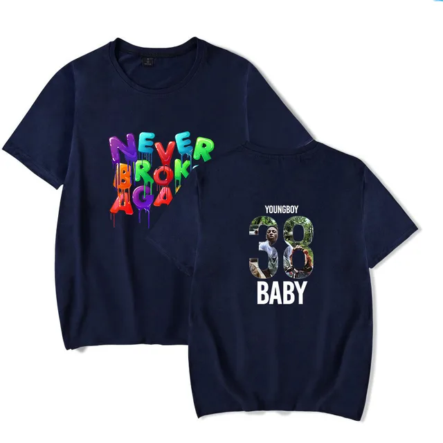 Men's and Women's Rappers Short sleeved T shirt A Dark Blue - Shop at LoveMi
