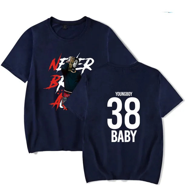 Men's and Women's Rappers Short sleeved T shirt B Navy Blue - Shop at LoveMi