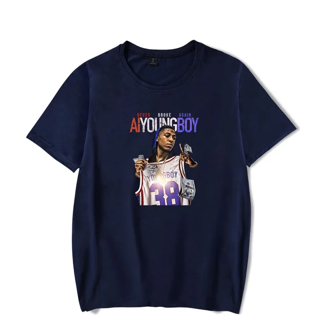 Men's and Women's Rappers Short sleeved T shirt F Dark Blue - Shop at LoveMi
