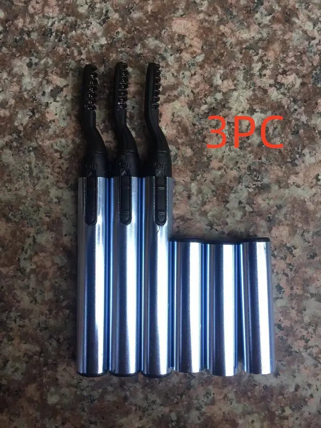 Electric Eyelash Curler Mini Portable Electric Heating Eyelash Curler Eyelash Curler Type Eyelashes Electric Eyelash Curler Blue 3Pcs - Shop at LoveMi