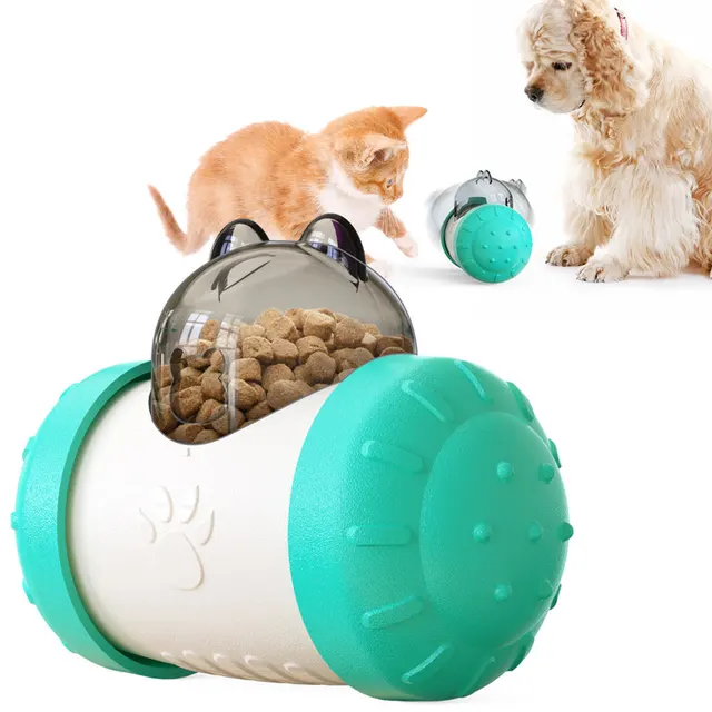 Pet Supplies Tumbler Teasing Cat Swinging Leaking Ball Without Electric Pet Dog Toy Blue - Shop at LoveMi