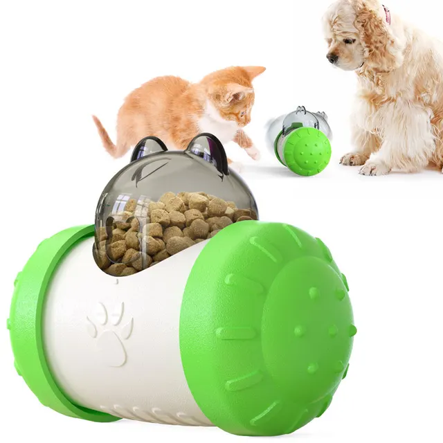 Pet Supplies Tumbler Teasing Cat Swinging Leaking Ball Without Electric Pet Dog Toy Green - Shop at LoveMi