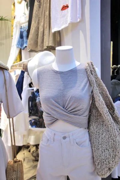 New Summer Sleeveless Round Neck Short T Shirt Grey - Shop at LoveMi