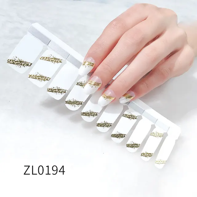 Shell Nail Sticker 3D Bronzing 20 Nail Stickers Double Row Nail Sticker G - Shop at LoveMi