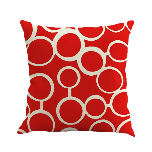 Foreign Trade Custom Simple Abstract Geometry Linen Cushion Office Cushion Pillowcase 1Style - Shop at LoveMi