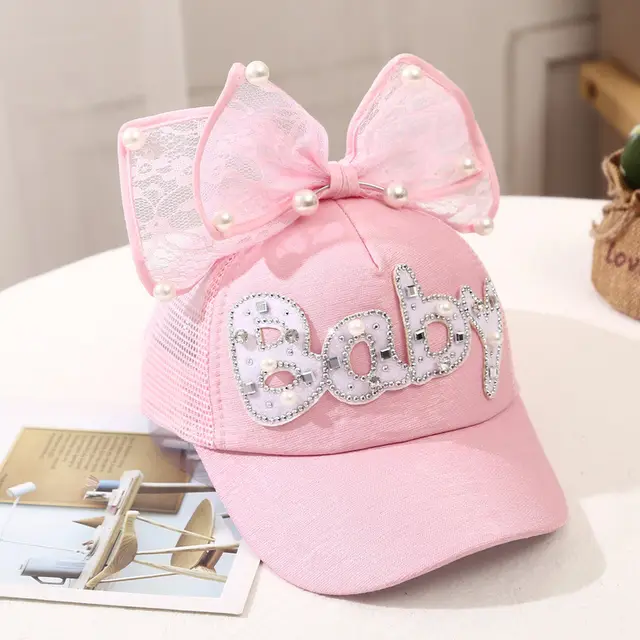 Girls Summer Cap Breathable Mesh Visor Baseball Sun Hat Pink - Shop at LoveMi