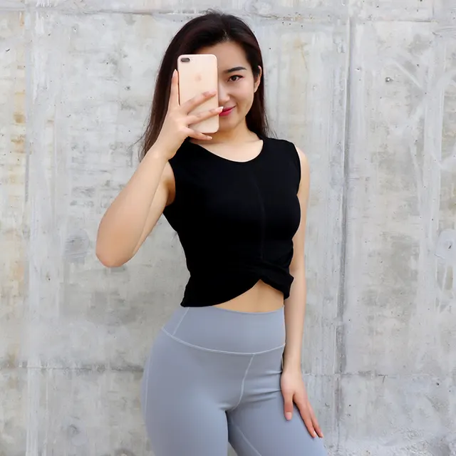 Short Sexy Cropped Cross Sports Top Black - Shop at LoveMi