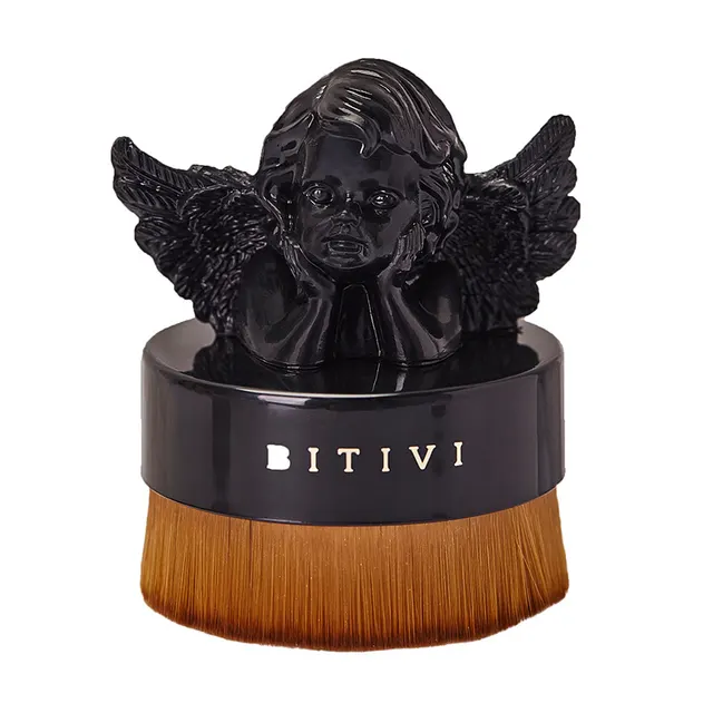 New Foundation Brush, Base Makeup Brush, Easy To Use, With Lid, High Density Black - Shop at LoveMi