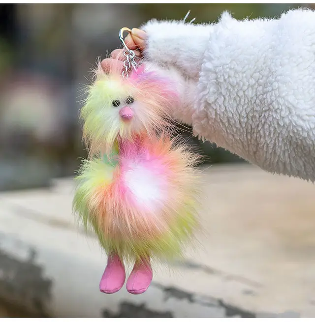 Ostrich Pendant Plush Cute Ugly Bag Keychain Small Pendant Multicolor - Shop at LoveMi