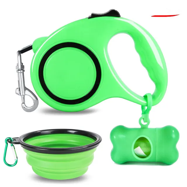Dog Traction Rope Folding Dog Bowl Green - Shop at LoveMi