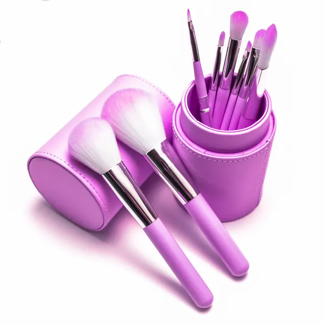 New 8 Makeup Brush Set, Eye Shadow, Blush, Foundation Brush, Makeup And Beauty Tools Purple - Shop at LoveMi