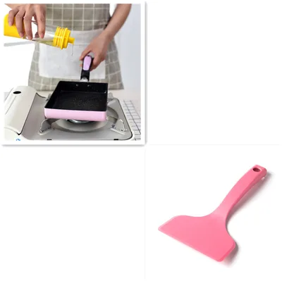 Frying Pan Non Stick Smokeless Pan Square Pan Pink Set - Shop at LoveMi