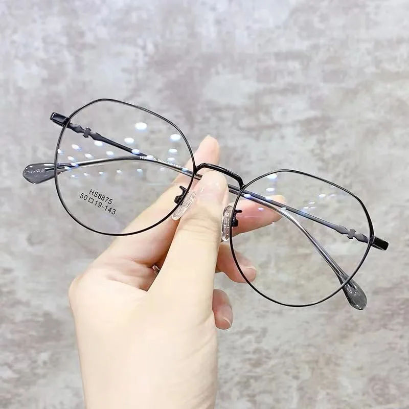 The Same Model Of Female Korean Version Of Myopia With Net Red Glasses Frame - Black
