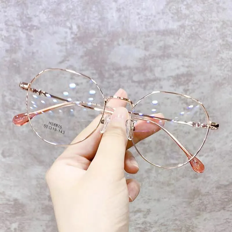 The Same Model Of Female Korean Version Of Myopia With Net Red Glasses Frame - Rose Gold
