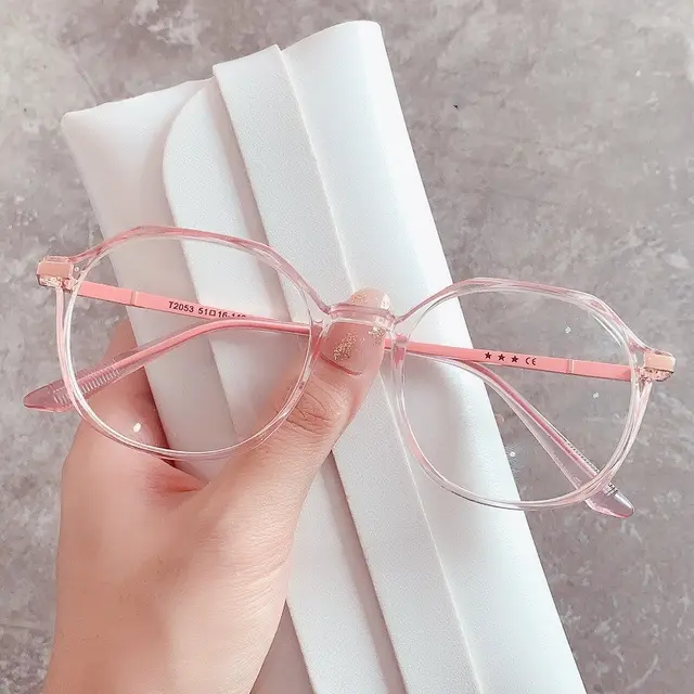 Irregular Round Frame Goggles Pink - Shop at LoveMi
