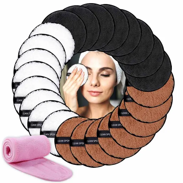 Towel Puff Makeup Face Skin Care Facial Headband Spa Pink - Shop at LoveMi