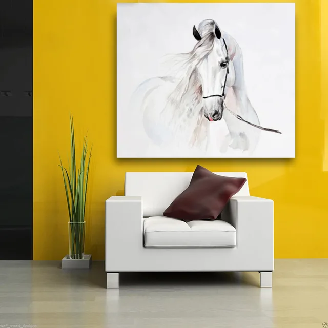 New Style Living Room White Horse 5D Diamond Painting Cross Stitch 100*72Cm - Shop at LoveMi