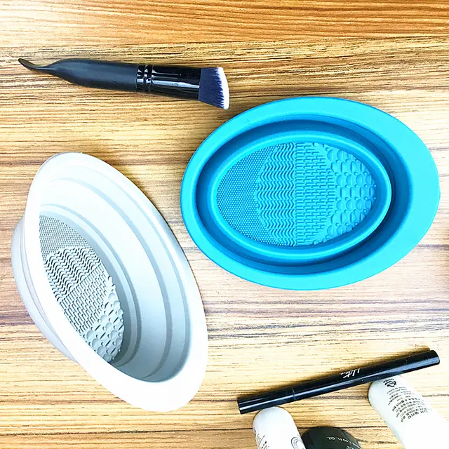 Silicone Cosmetic Makeup Brush Cleaning Pad Board Grey - Shop at LoveMi