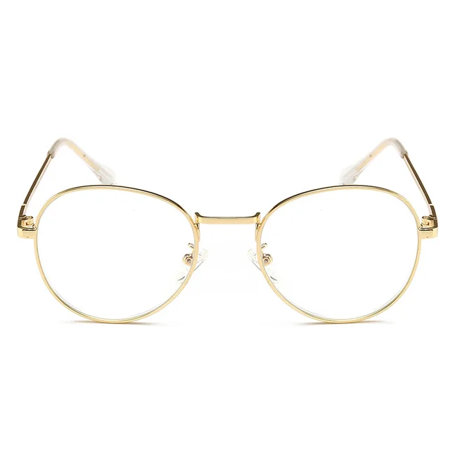 New Glasses Bauhinia Metal Women's Fashion Young State Blue Light Proof Presbyopic Glasses Gold Frame - Shop at LoveMi