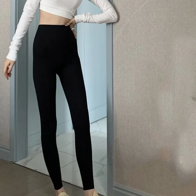Magnetic Therapy Stitching Shark Waist Yoga Leggings Black - Shop at LoveMi