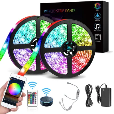 LED Light With 5050RGB Waterproof 24IR Voice Smart Bare Board 10 Meters 300 Light - Shop at LoveMi