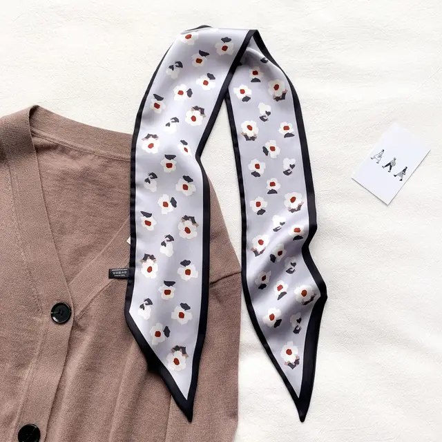 Version Of The New Headband Strap Bag Female Print Decoration Spring And Autumn Art Trend Scarf Kwai Black - Shop at LoveMi