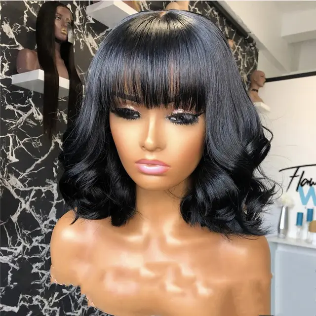 Short Curly Hair Black Bangs Bhort Curly Hair Small Curly Headgear Y20180626 - Shop at LoveMi