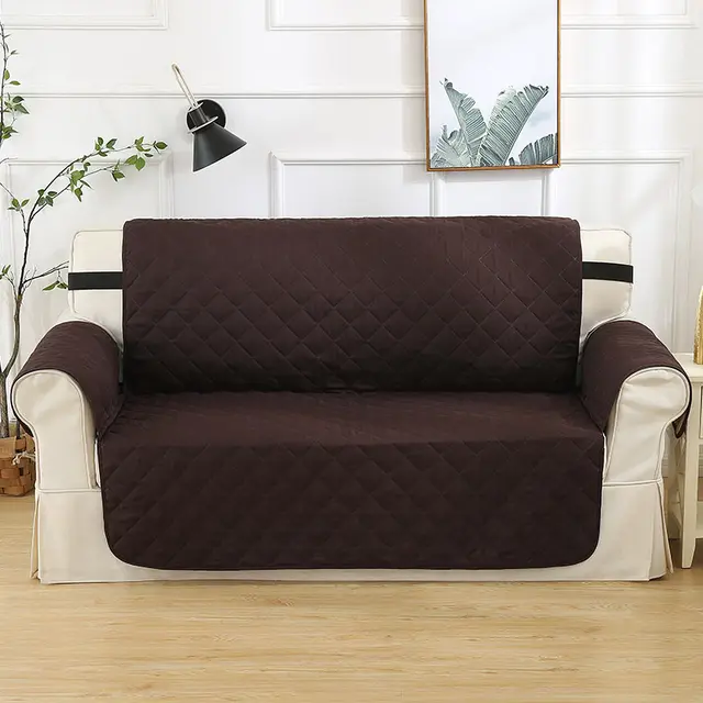 Simple Waterproof Non Slip Pet Sofa Cushion Dark Brown - Shop at LoveMi