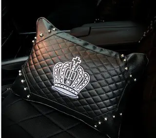 Automotive Interior Dad Diamond Crown Headrest Pillow - Pillow