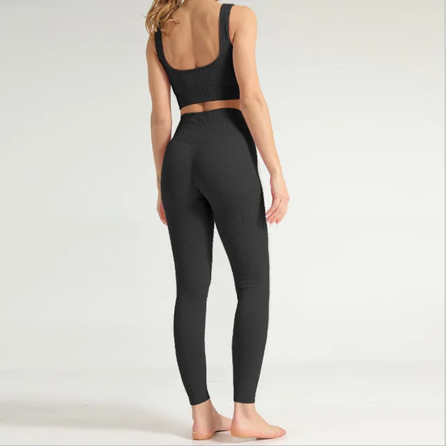 Yoga Sports Bra Ieggings Sexy Suit Black - Shop at LoveMi