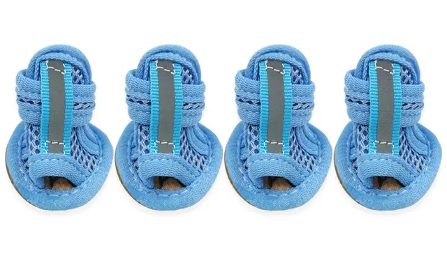 Spring And Summer Beef Tendon Bottom Mesh Breathable Puppy Non slip Shoes Blue - Shop at LoveMi