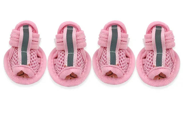 Spring And Summer Beef Tendon Bottom Mesh Breathable Puppy Non slip Shoes Pink - Shop at LoveMi
