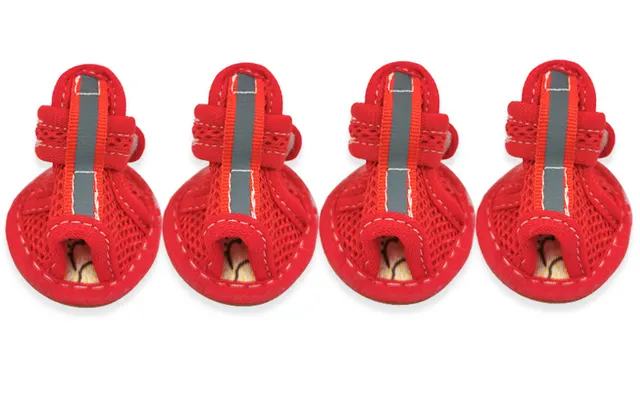 Spring And Summer Beef Tendon Bottom Mesh Breathable Puppy Non slip Shoes Red - Shop at LoveMi