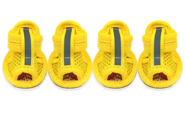 Spring And Summer Beef Tendon Bottom Mesh Breathable Puppy Non slip Shoes Yellow - Shop at LoveMi