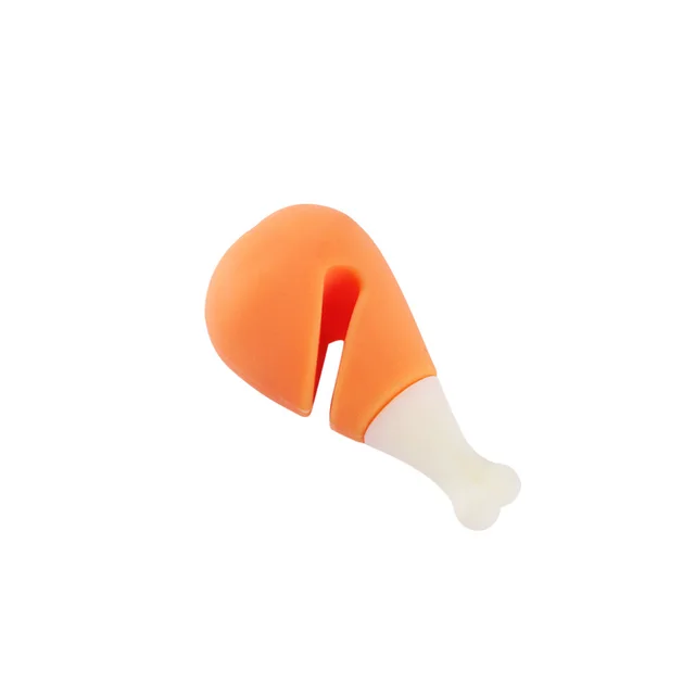 Creative Chicken Drumstick Shape Pot Lid Spill Preventer Silicone Pot Lid Gadget Orange - Shop at LoveMi