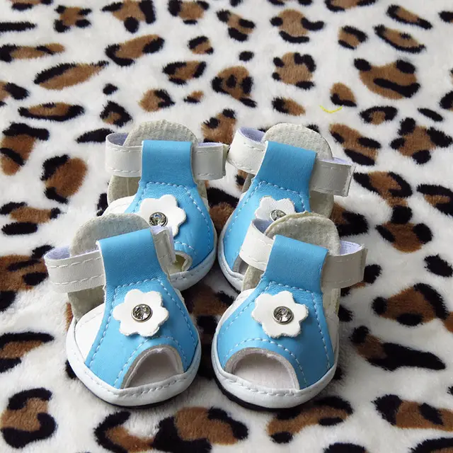 Non slip Pet Sandals Cute Summer Puppy Shoes Blue - Shop at LoveMi